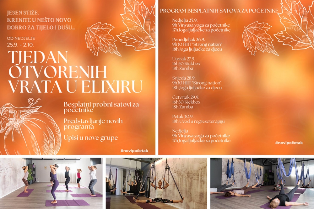 Tjedan otvorenih vrata u Elixir Vitae Holističkom fitness studiju u Čelopecima