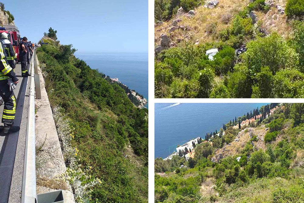 Te&scaron;ka prometna nesreća kod vidikovca; Dva vozila sletila s magistrale u provaliju (FOTO)