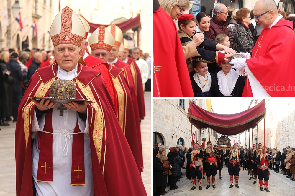 Parcu u čast; Svečana procesija s moćima sv. Vlaha pro&scaron;la ulicama Grada (FOTOGALERIJA)