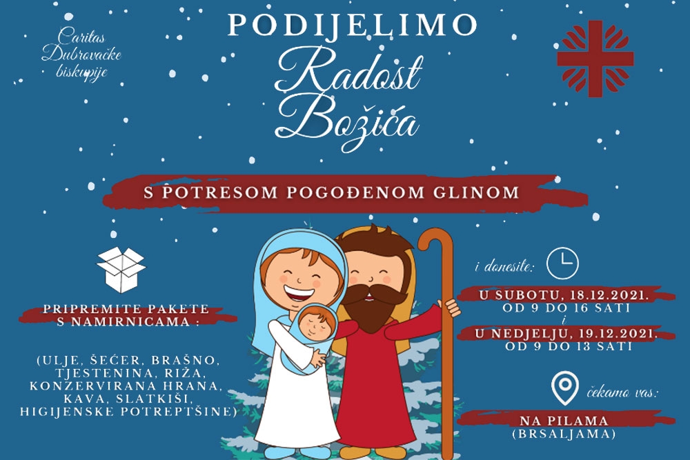 Caritasova akcija "Podijelimo radost Božića&rsquo;&rsquo; za potresom pogođenu Glinu (VIDEO)