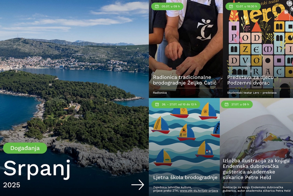 Srpanj na Lokrumu; Radionice i ljetne &scaron;kole brodogradnje, izložbe, predstave, programi za djecu...
