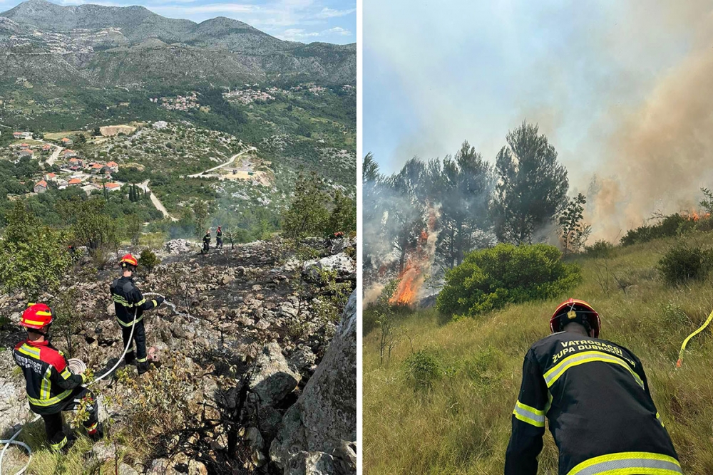 Požar kod Gornjeg Brgata, gorjelo uz magistralu, na intervenciji vatrogasci iz vi&scaron;e postrojbi (FOTO)