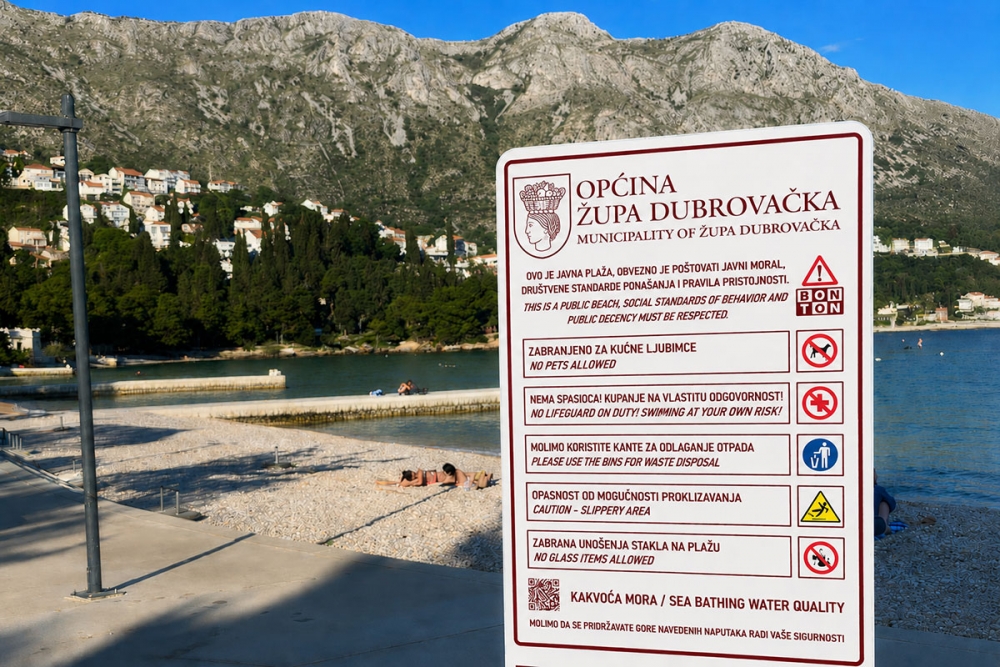 Na uređenim kupali&scaron;tima Župe dubrovačke postavljene obavijesne table s pravilima pona&scaron;anja