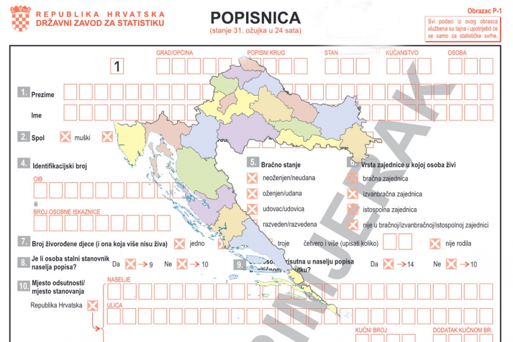 Zbog pandemije odgođen Popis stanovni&scaron;tva, trebao bi se održati od 13. rujna do 17. listopada
