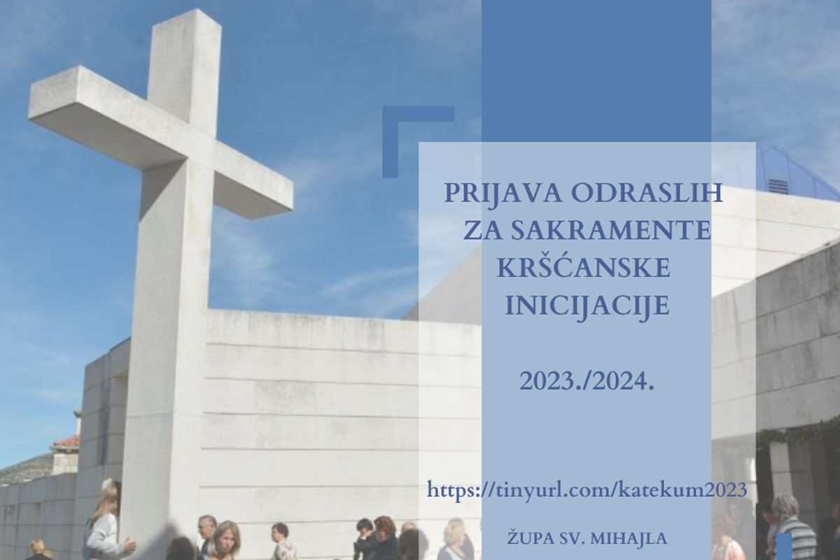 Prijave odraslih osoba za sakramente kr&scaron;ćanske inicijacije otvorene do 30. rujna