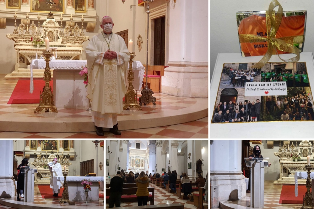 Mladi Dubrovačke biskupije zahvalili biskupu Uziniću za deset godina zajedničkog hoda (FOTO)