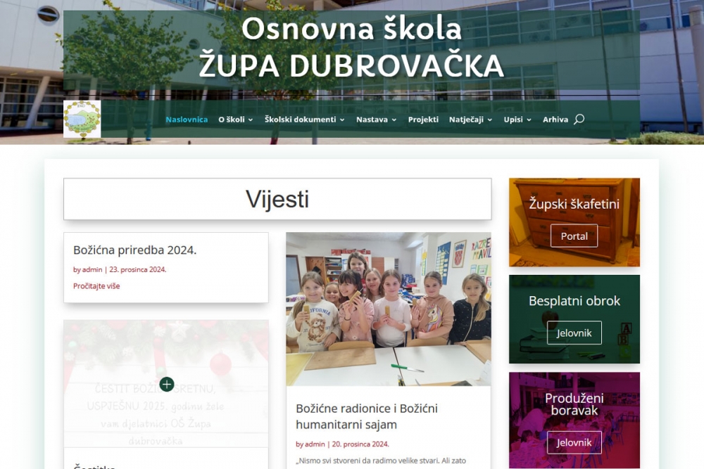 Osnovna &scaron;kola Župa dubrovačka ima nove web stranice