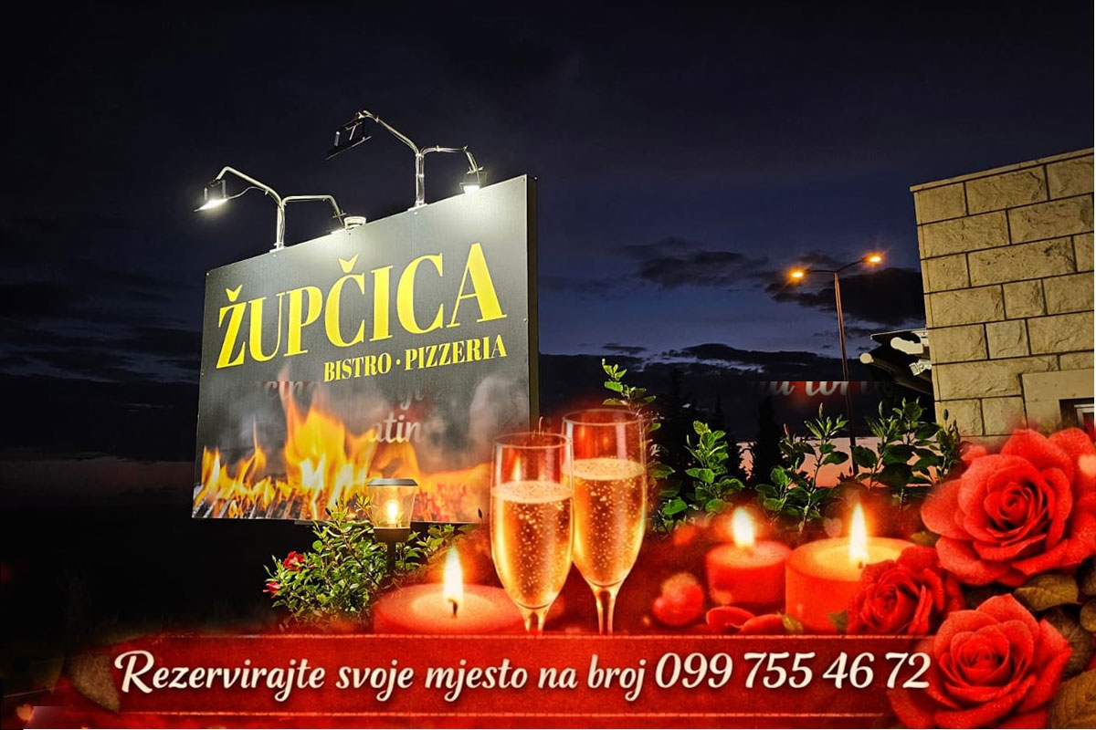Provedite Valentinovo u ugodnoj atmosferi Bistro Pizzerije Župčica uz muziku uživo i dva posebna menija